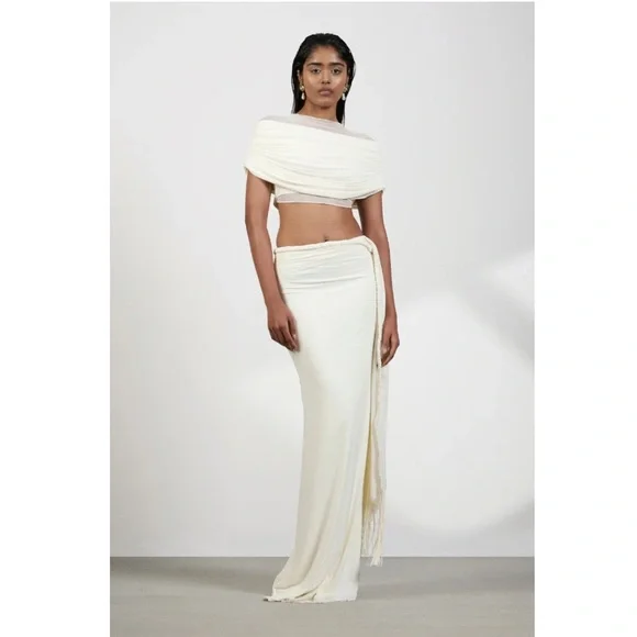 Deme By Gabriella Revolve Alyssa 3 Piece Co-Ord Set in Off White size medium - Picture 1 of 16